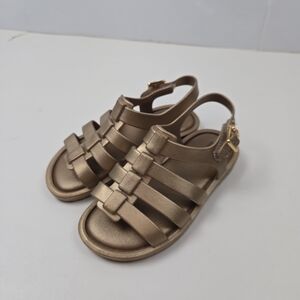 Mini Melissa Gold Jelly Gladiator Sandals Size 9
